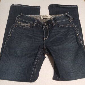 Ariat women's REAL Denim Western Mid Rise Whipstitch Boot Cut Jeans 31R 10014022